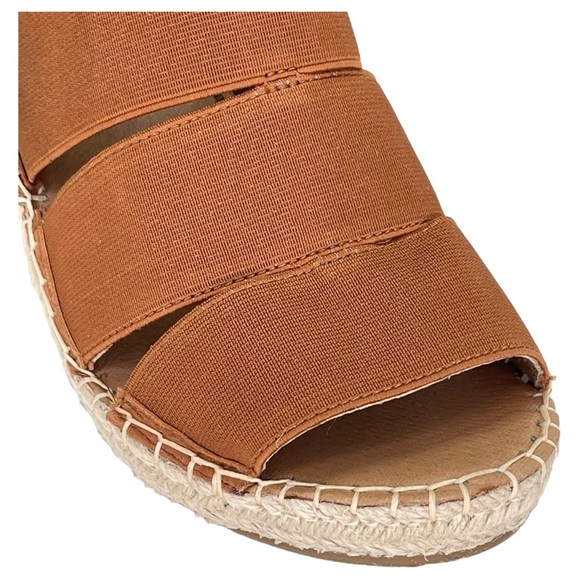 Gentle Souls Charli Cognac Elastic Womens Wedge Sandals Size 9M - Picture 9 of 12